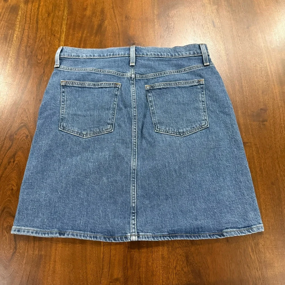 J. Crew Button Front Denim Jean Mini Skirt Size 28